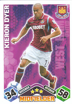 Kieron Dyer West Ham United 2009/10 Topps Match Attax #317